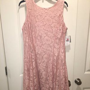 Pink Lace - Dress - Sleeveless